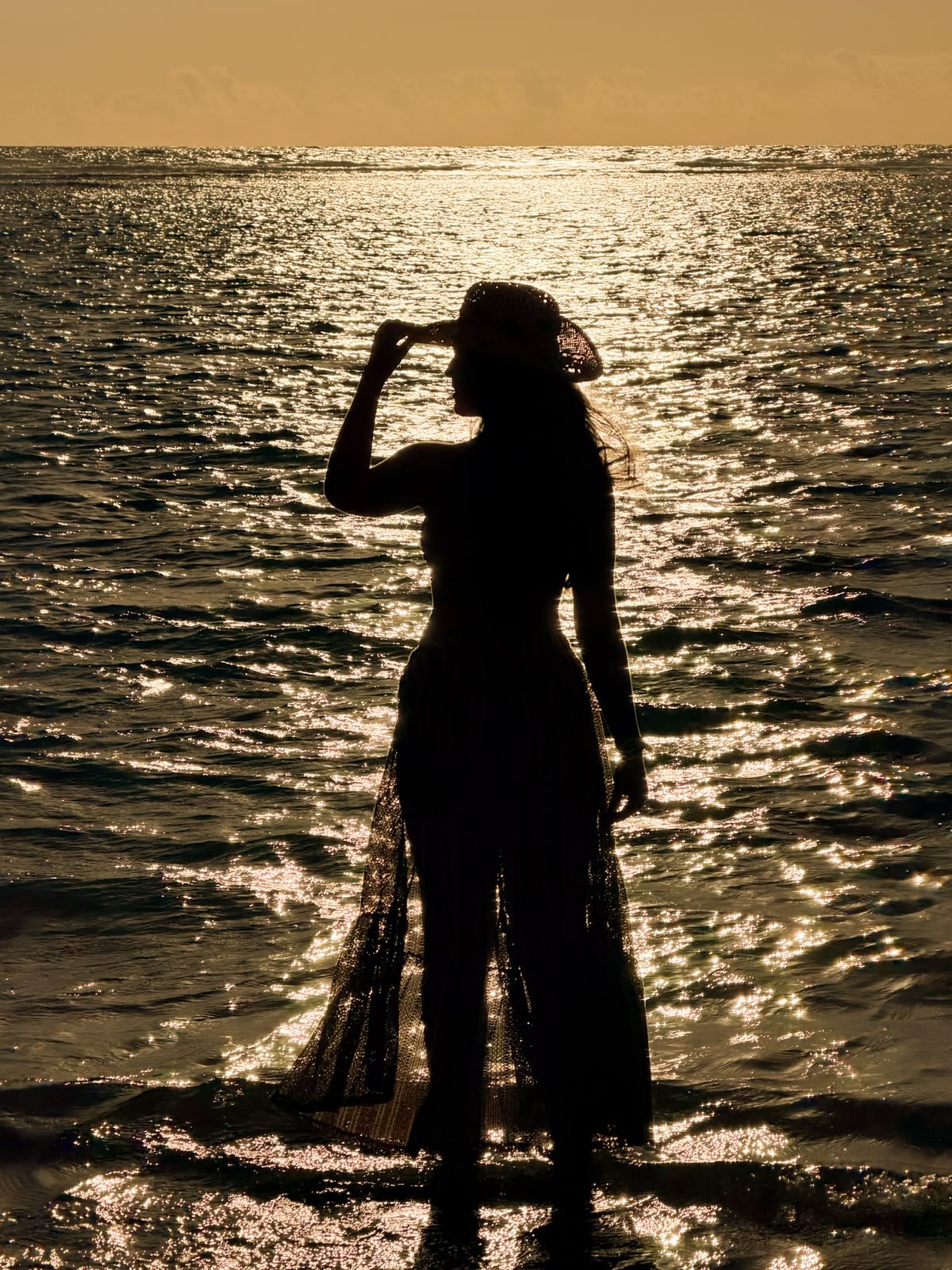 Retrato ao pôr do sol